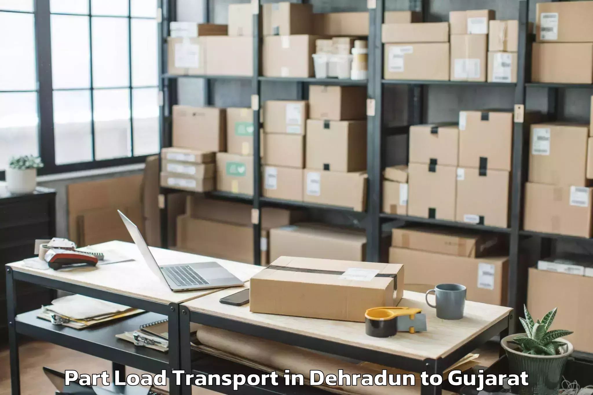 Get Dehradun to Hansot Part Load Transport